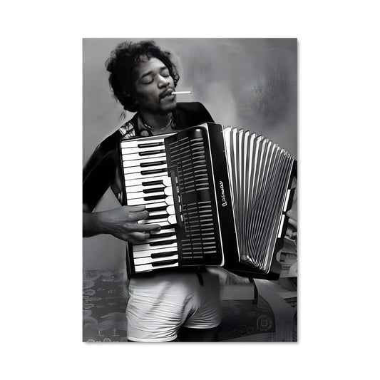 Poster Accordéoniste en Dansant