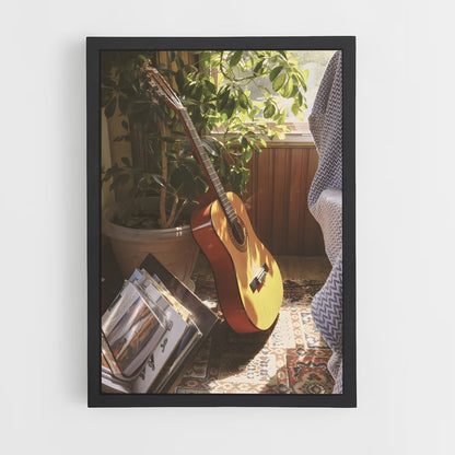 ap-acoustic guitar-1 cadre Noir
