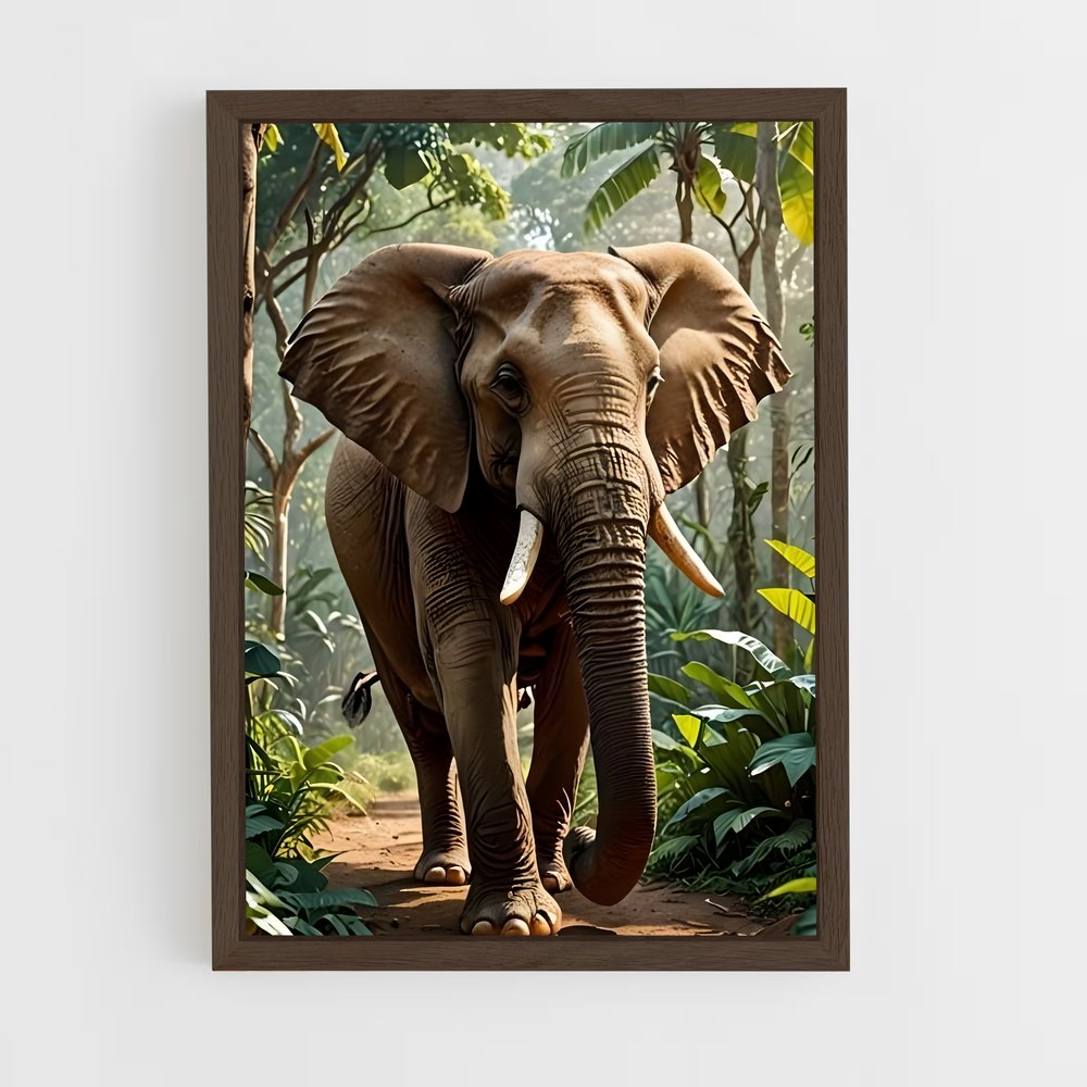 ap-african elephant-3 cadre Bois foncé