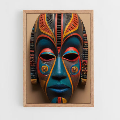 ap-african masks-1 cadre Bois clair