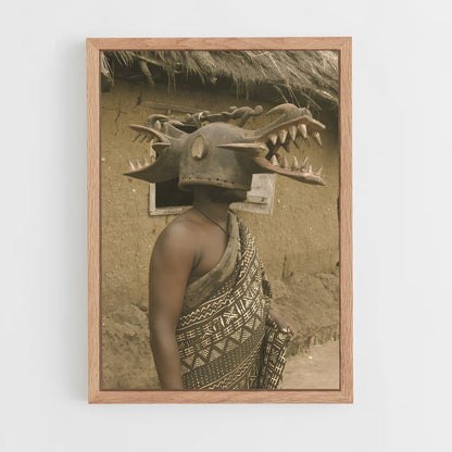 ap-african masks-5 cadre Bois clair