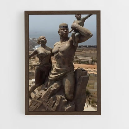 ap-african renaissance monument-2 cadre Bois foncé