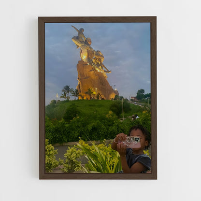 ap-african renaissance monument-4 cadre Bois foncé