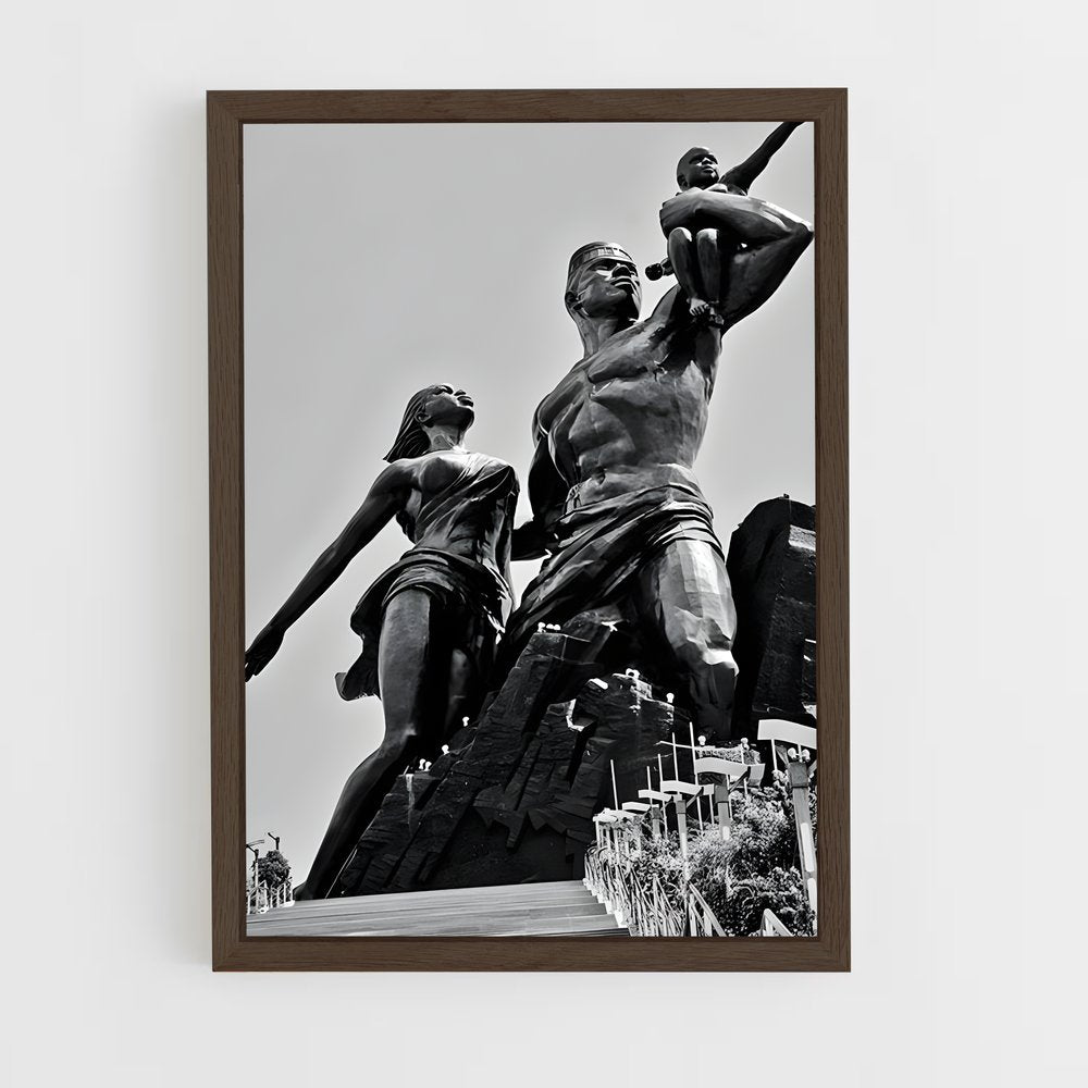 ap-african renaissance monument-5 cadre Bois foncé