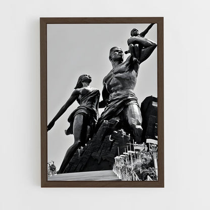 ap-african renaissance monument-5 cadre Bois foncé