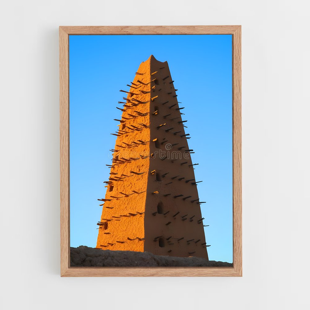 ap-agadez mosque-2 cadre Bois clair