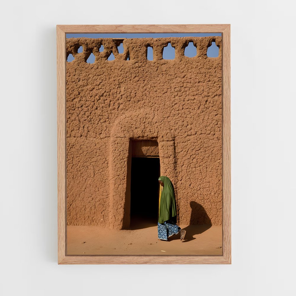 ap-agadez mosque-3 cadre Bois clair