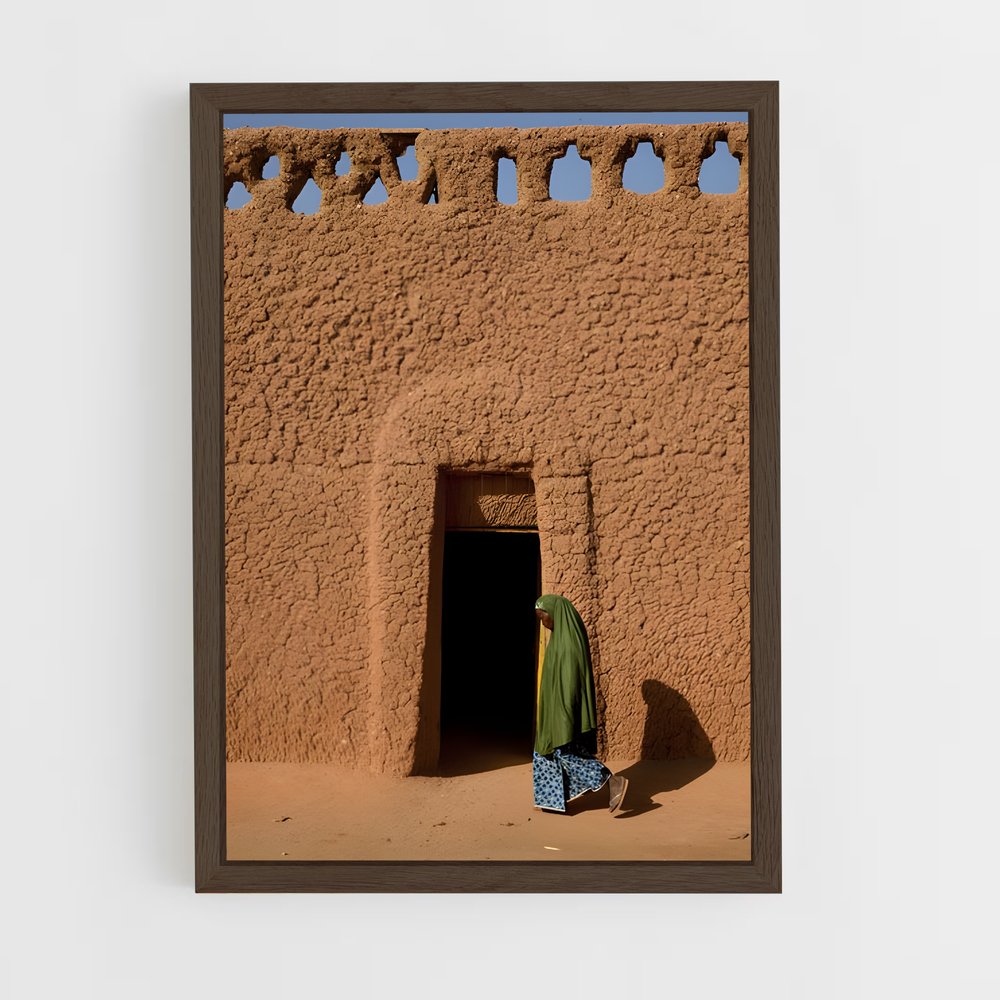ap-agadez mosque-3 cadre Bois foncé