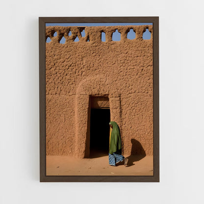 ap-agadez mosque-3 cadre Bois foncé