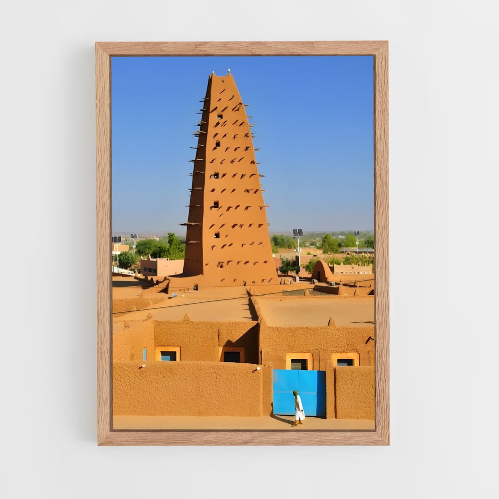 ap-agadez mosque-4 cadre Bois clair