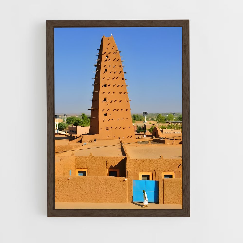 ap-agadez mosque-4 cadre Bois foncé