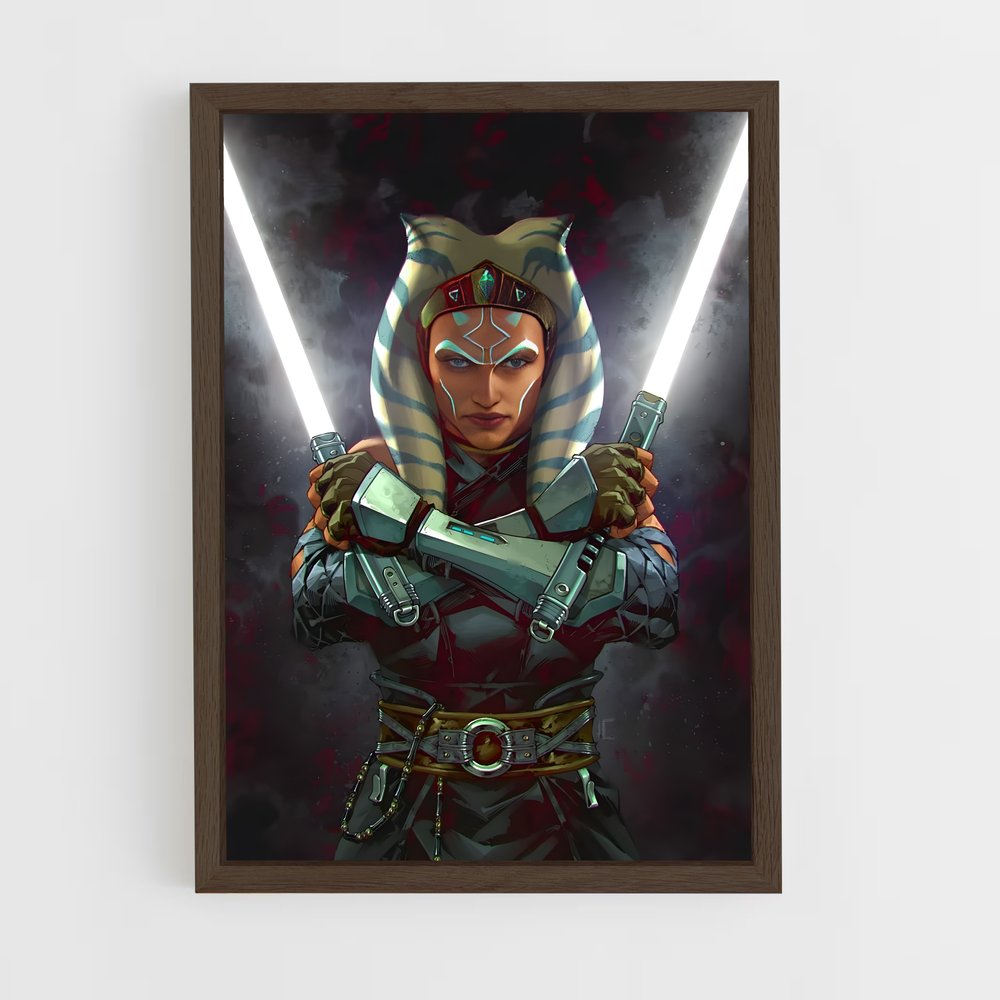 ap-ahsoka tano-5 cadre Bois foncé