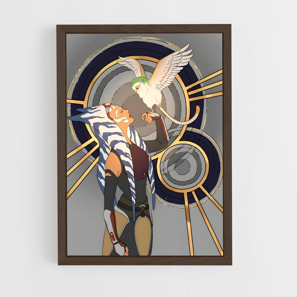 ap-ahsoka tano-9 cadre Bois foncé