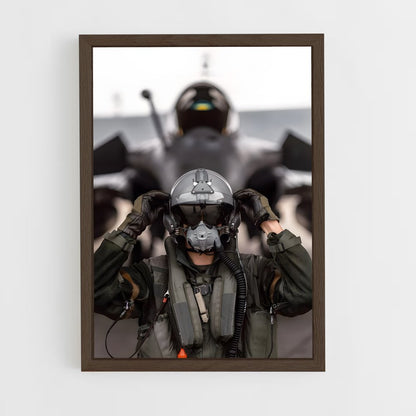 ap-air force pilot-1 cadre Bois foncé