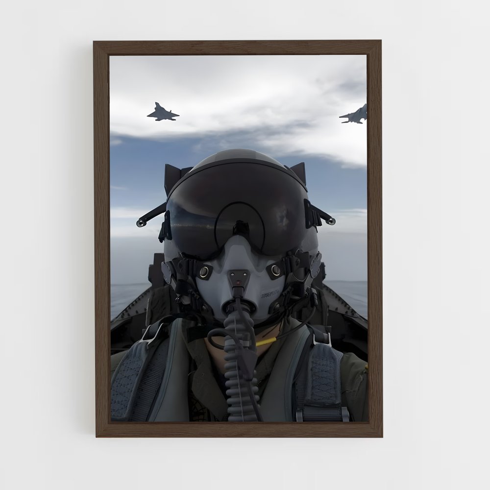 ap-air force pilot-2 cadre Bois foncé