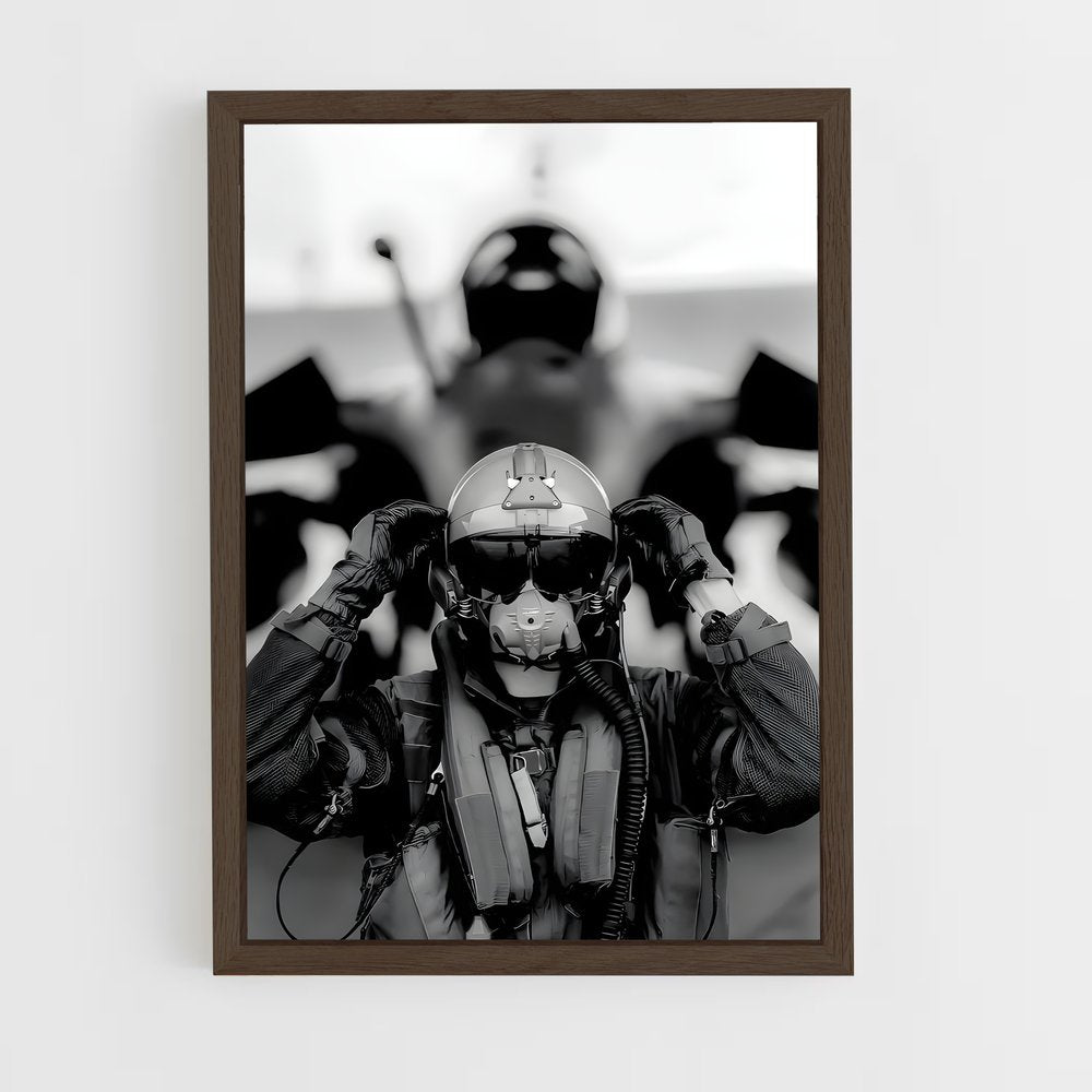 ap-air force pilot-6 cadre Bois foncé