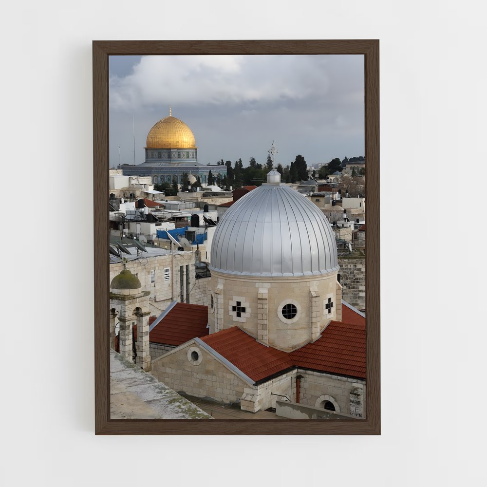 ap-al aqsa mosque-2 cadre Bois foncé