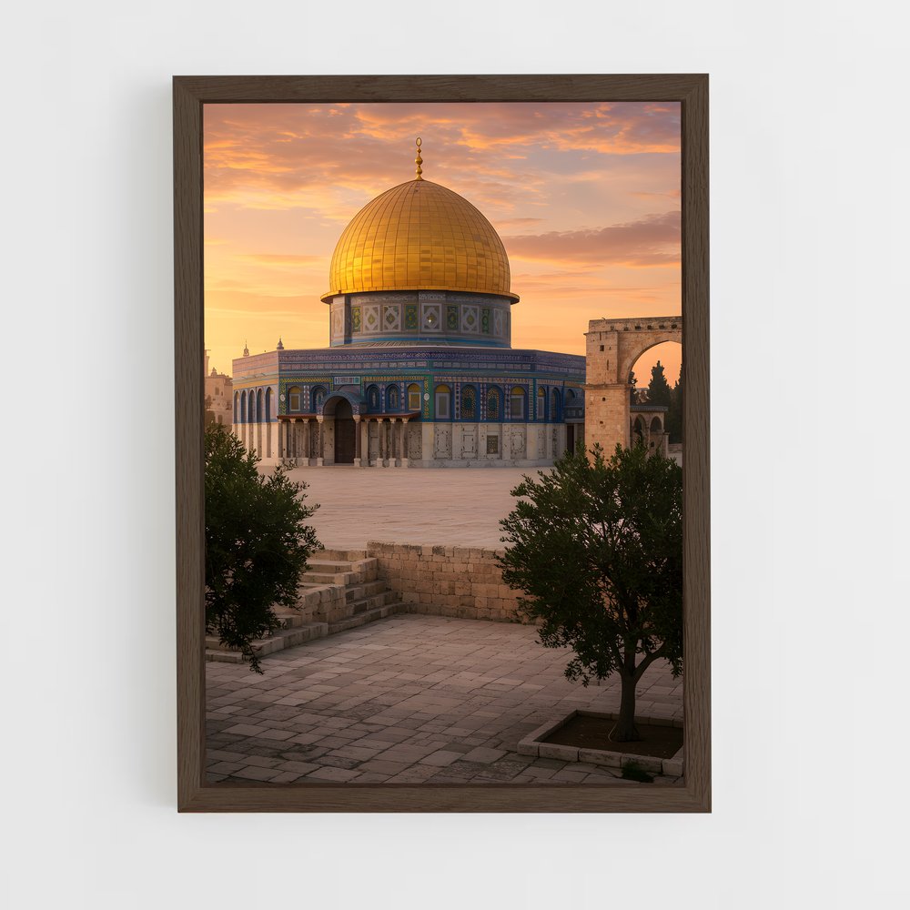 ap-al aqsa mosque-3 cadre Bois foncé