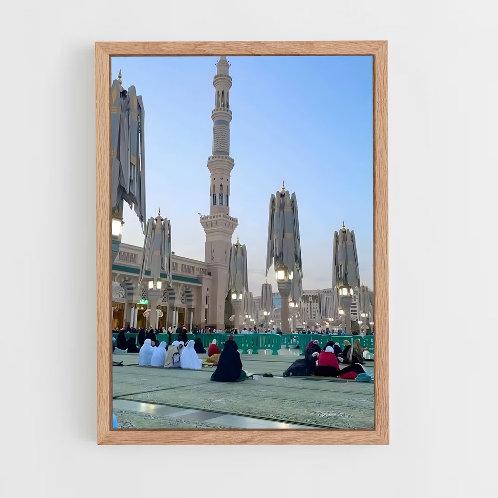 ap-al masjid al nabawi-3 cadre Bois clair
