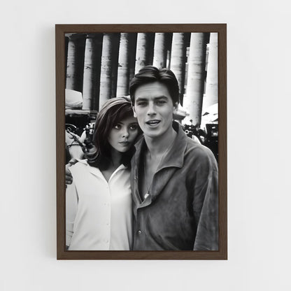 ap-alain delon-5 cadre Bois foncé