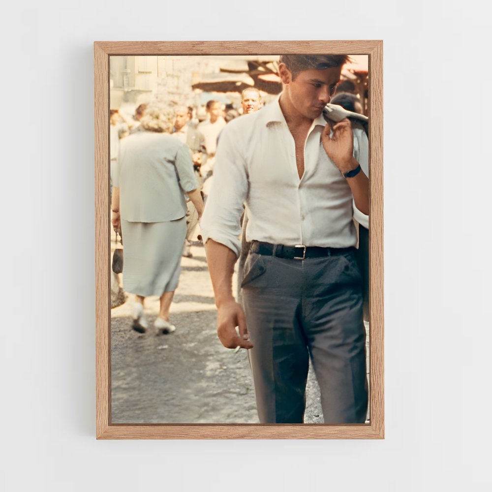 ap-alain delon-9 cadre Bois clair