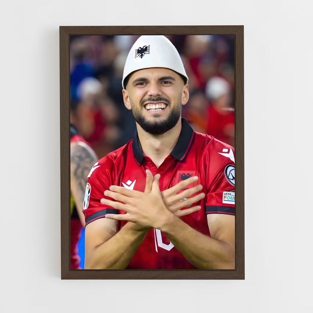 ap-albania national football team-2 cadre Bois foncé