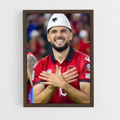 ap-albania national football team-2 cadre Bois foncé