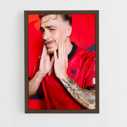 ap-albania national football team-6 cadre Bois foncé