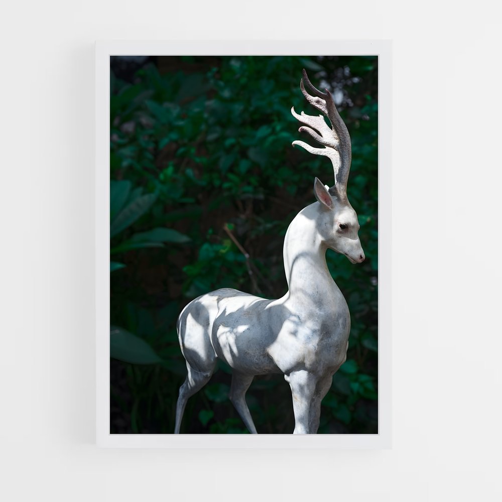 ap-albino deer-2 cadre Blanc