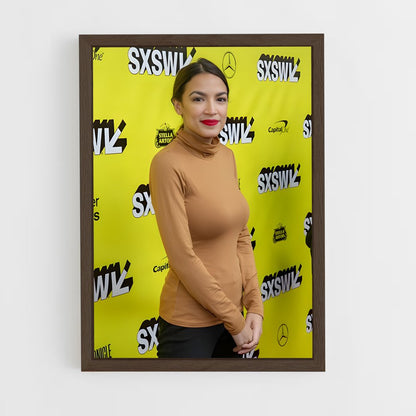 ap-alexandria ocasio cortez-5 cadre Bois foncé
