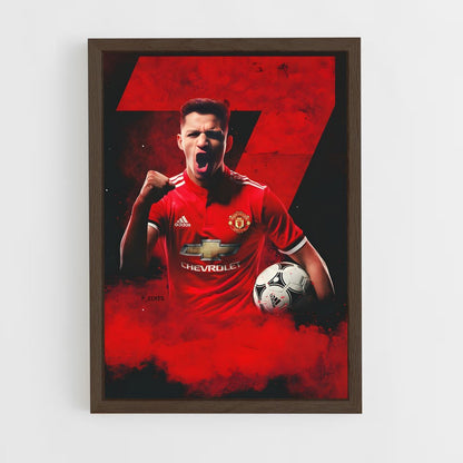 ap-alexis sanchez-6 cadre Bois foncé