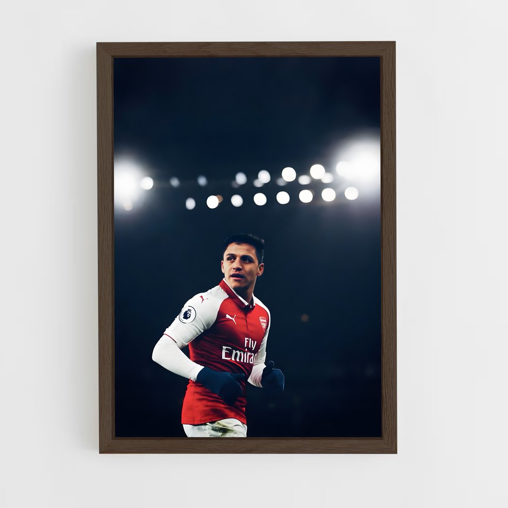ap-alexis sanchez-7 cadre Bois foncé