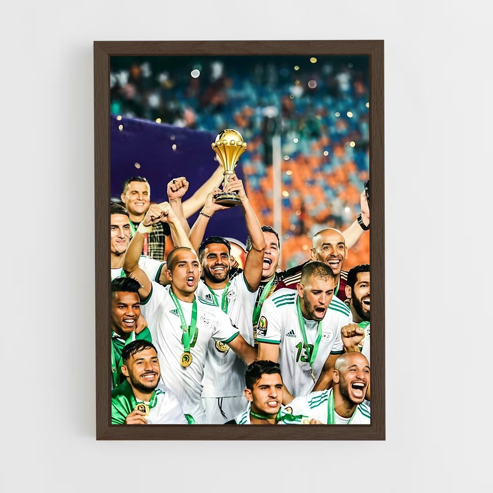 ap-algeria national football team-3 cadre Bois foncé