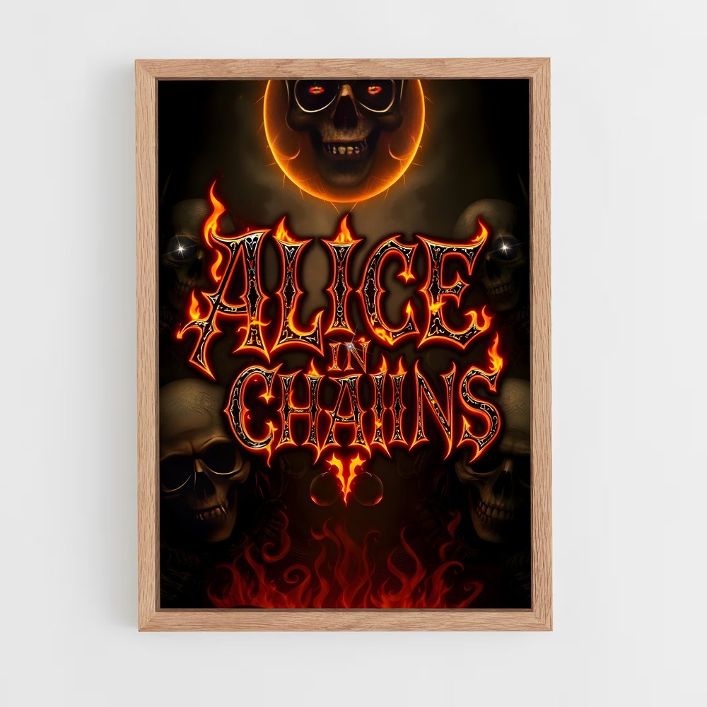 ap-alice in chains-3 cadre Bois clair