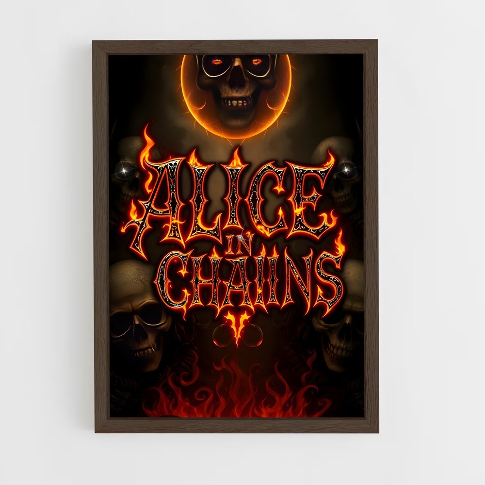 ap-alice in chains-3 cadre Bois foncé