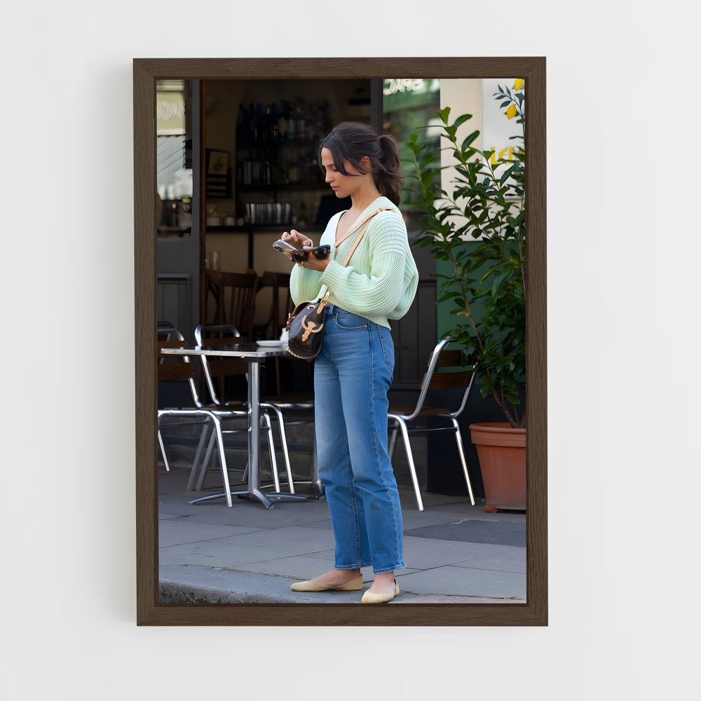 ap-alicia vikander-2 cadre Bois foncé