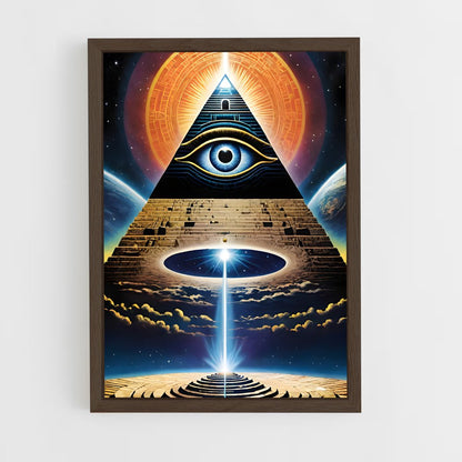 ap-all seeing eye-2 cadre Bois foncé