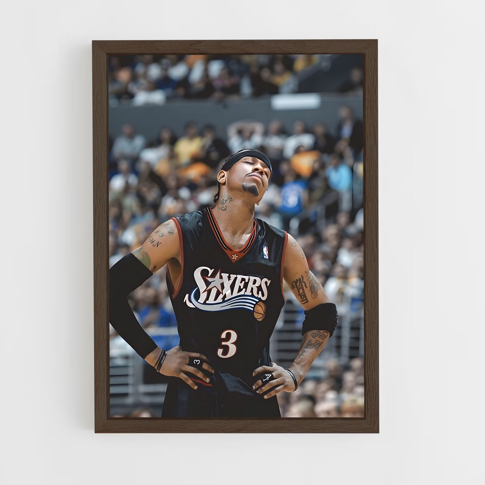 ap-allen iverson-13 cadre Bois foncé