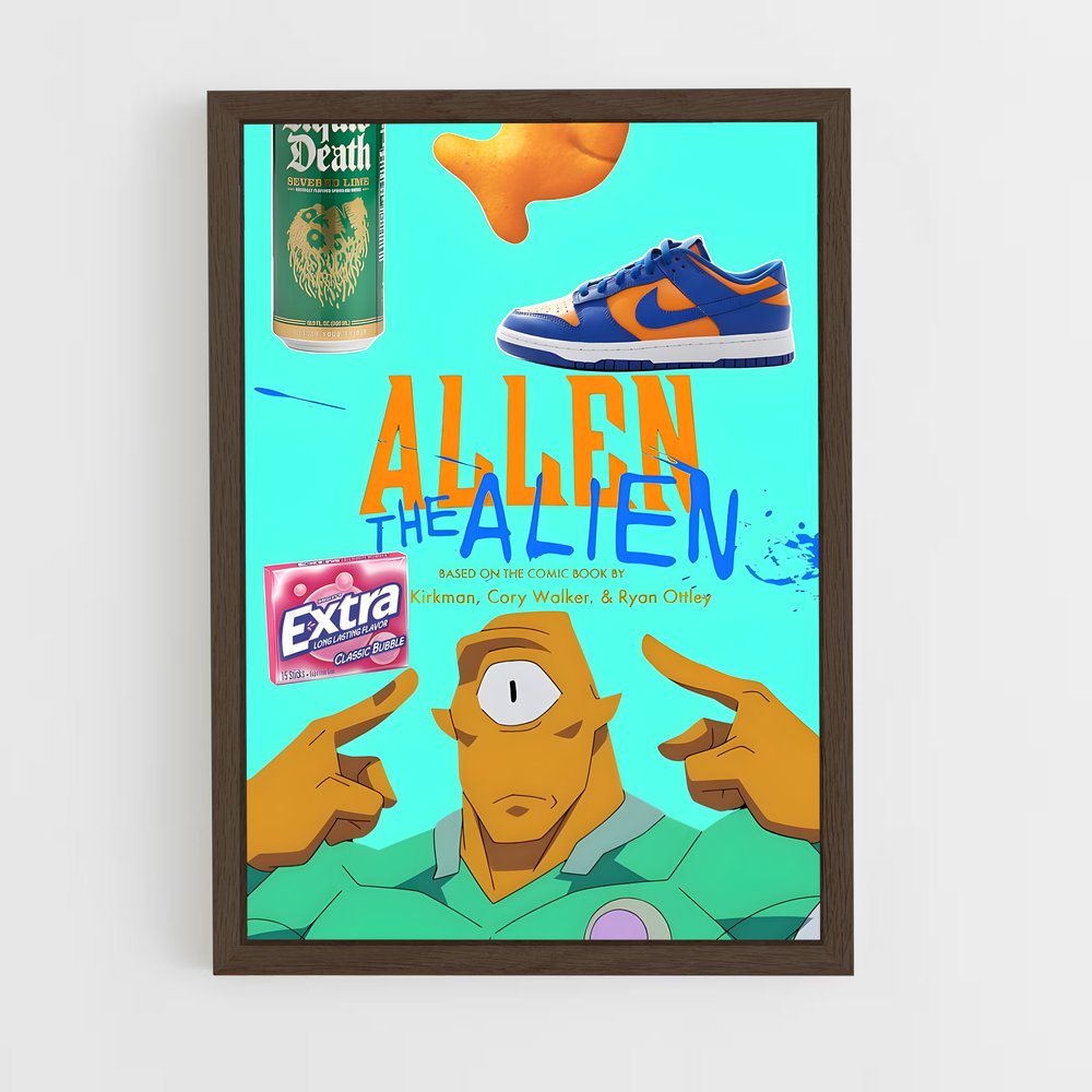 ap-allen the alien-3 cadre Bois foncé