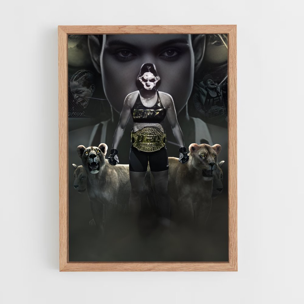 ap-amanda nunes-2 cadre Bois clair