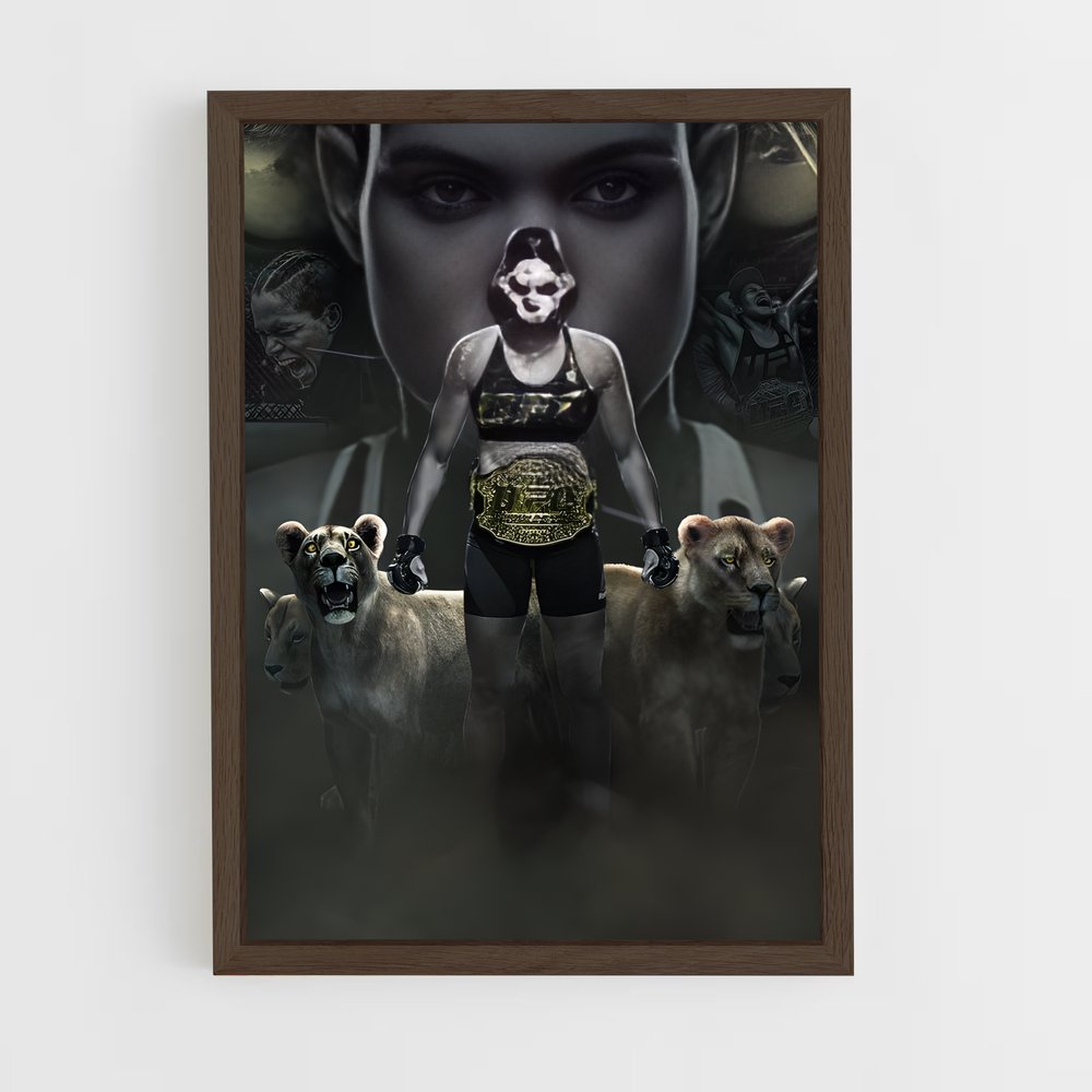 ap-amanda nunes-2 cadre Bois foncé