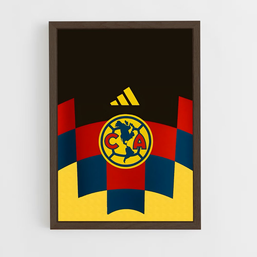 ap-america futebol clube-5 cadre Bois foncé