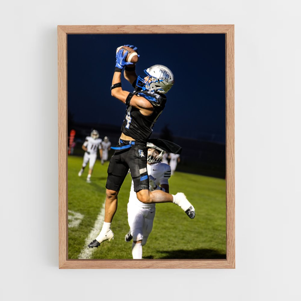 ap-american football-5 cadre Bois clair