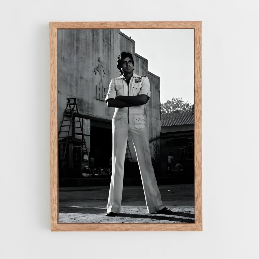 ap-amitabh bachchan-4 cadre Bois clair