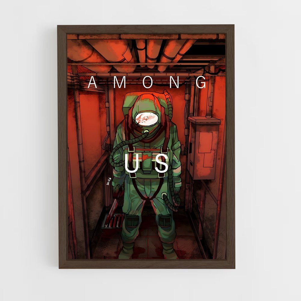 ap-among us-5 cadre Bois foncé