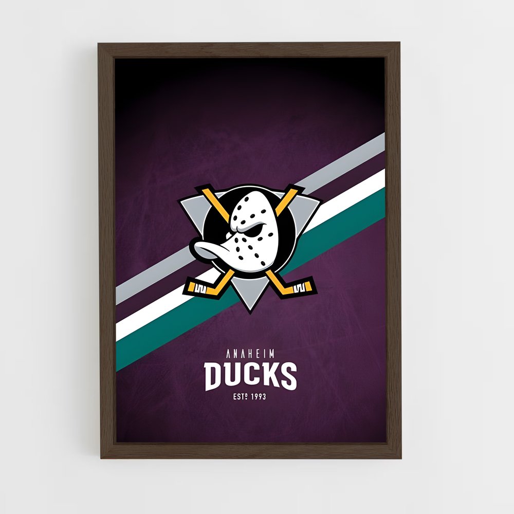 ap-anaheim ducks-5 cadre Bois foncé