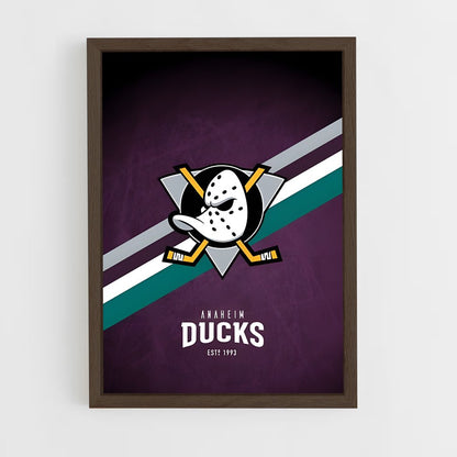 ap-anaheim ducks-5 cadre Bois foncé