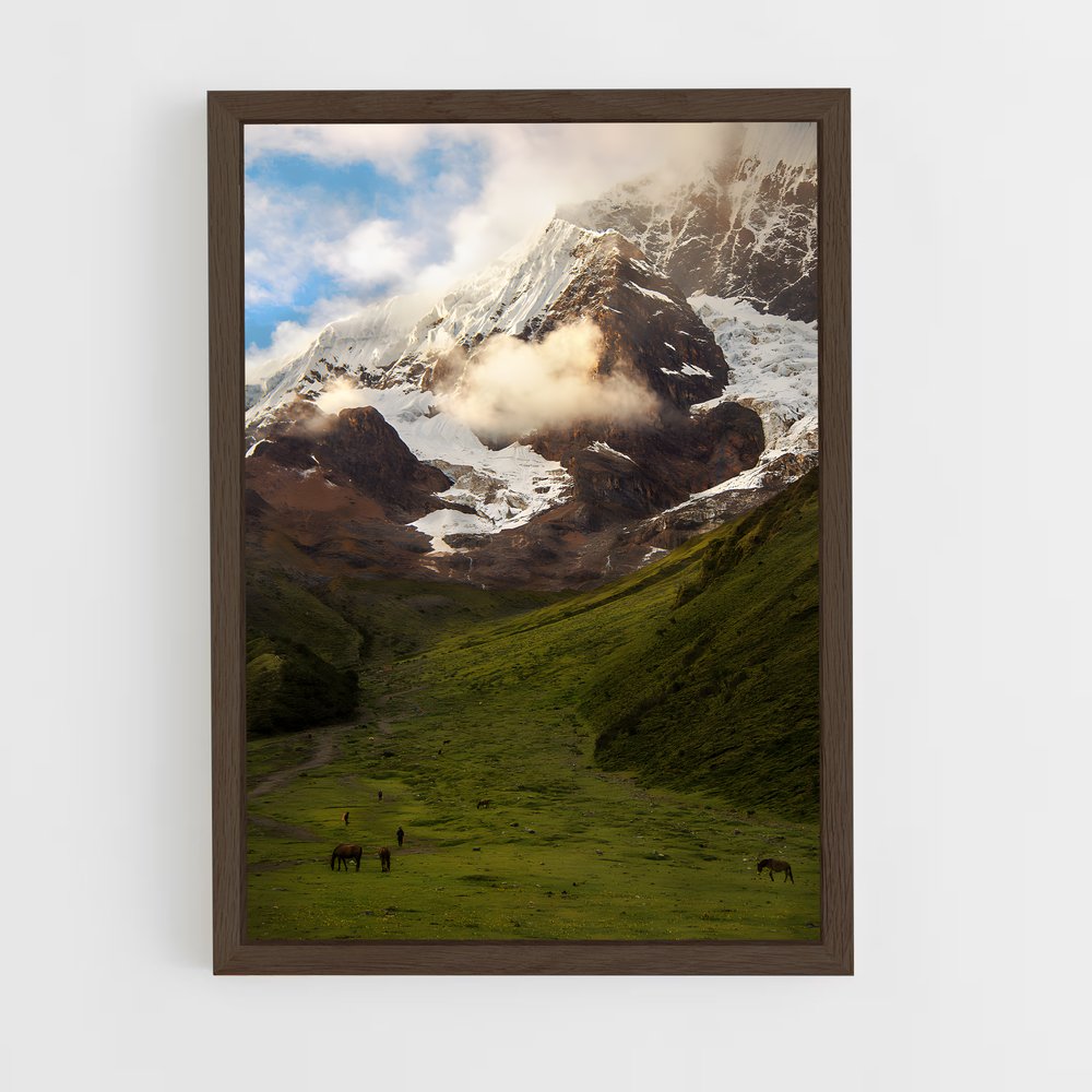 ap-andes mountains-1 cadre Bois foncé