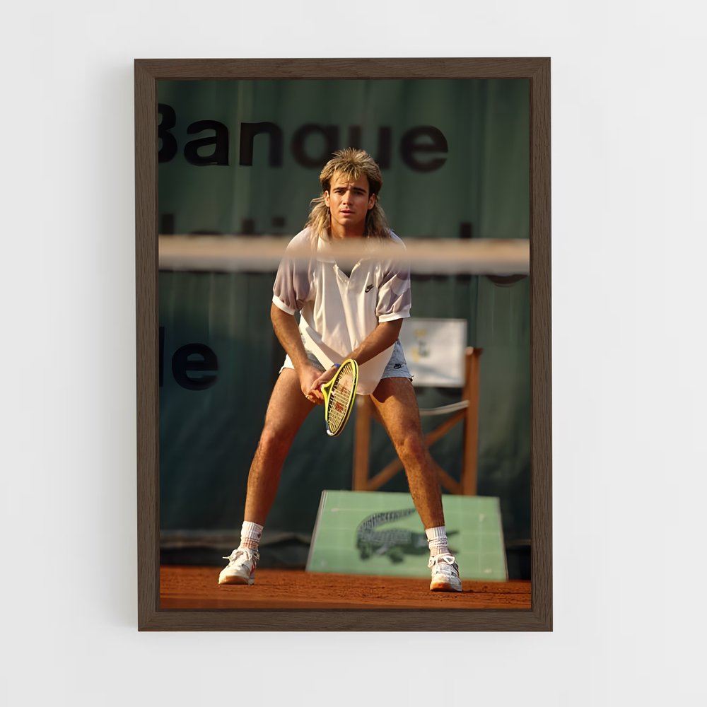 ap-andre agassi-8 cadre Bois foncé