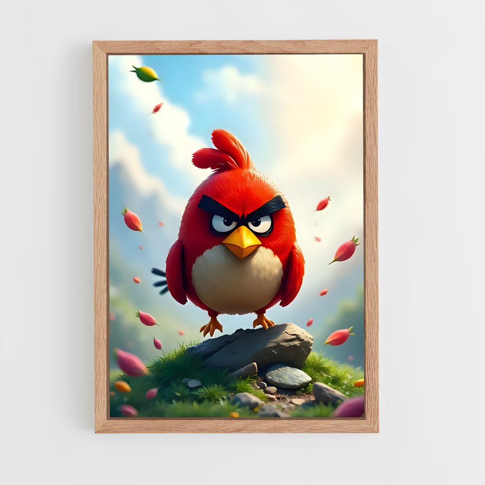 ap-angry birds-1 cadre Bois clair